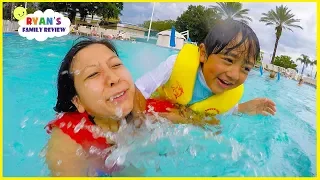 Disney Swimming Pool and Hotel Tour Playtime with Ryan's Family Review!