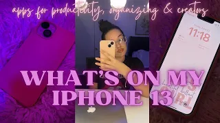 WHAT’S ON MY iPHONE 13 + IOS 16 UPDATE | apps for productivity, organizing & content creators