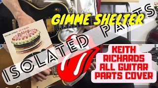 The Rolling Stones - Gimme Shelter (Let It Bleed) Keith Richards All Guitar Parts Cover (Isolated)