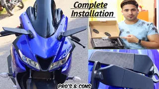 Complete Installation Of Stealth Mirror 😱🔥|| Pro's & Cons || Review Of Aero Wing Mirror || Hindi ||