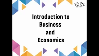 Virtual Taster Days - Introduction to Business and Economics