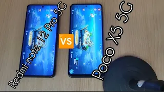 Redmi Note 12 Pro 5G 🆚 Poco X5 5G || Test speed || Restart || Pubg mobile || Mobile legends