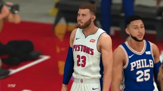 Detroit Pistons vs Philadelphia 76ers Full Game Highlights | NBA2K20