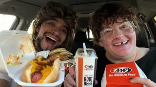 Crystal and Harry try A&W Restaurant