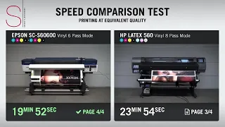 SureColor S60600 v HP Latex 560 | A Speed Comparison Test