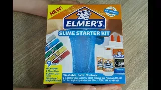 ELMERS SLIME KIT| SLIME STARTER KIT REVIEW | Trying out Elmers recipes!