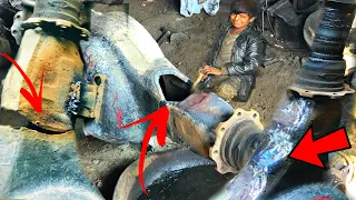 Repairing Broken Rear Wheel Axle Housing / Rebuild Truck Rear Axle Hosing / Rear Axle Tube Repair