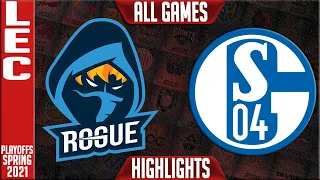 RGE vs S04 Highlights ALL GAMES | LEC Spring 2021 Playoffs Round 2 | Rogue vs Schalke 04