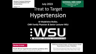 Hypertension Treat to target July 2023