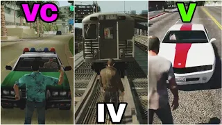 In FROUNT of Vehicles in GTA games (evolution)