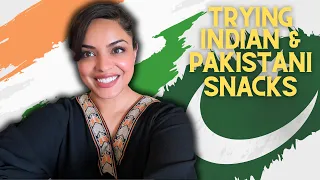 Trying Snacks from Pakistan & India Taste Test 🇵🇰 🇮🇳