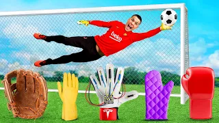 ⚽ PORTERO de FÚTBOL vs GUANTES RAROS 🖐🏻