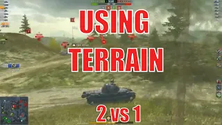 USING TERRAIN ON CANAL 2vs1 Wz-131 gameplay #wotb #wotblitz