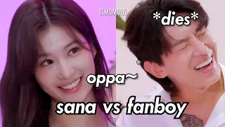 sana *flirting* vs struggling fanboy