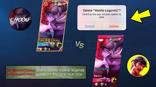 Chou vs Chou | @choou_ml  vs @Braxy  - LOSE = DELETE MOBILE LEGENDS