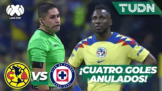 ¡Le ANULAN 4 GOLES al América, en 40 minutos! | América 1-0 Cruz Azul | CL2024 - Liga Mx J8 | TUDN