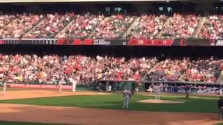 Indians vs. Twins 5/13/2017 - Squirrel!! - My view from 3rd base line