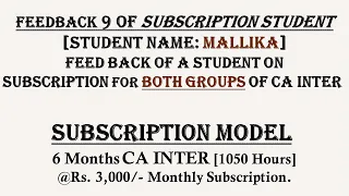 FEEDBACK 9 - SUBSCRIPTION MODEL CA INTER - BOTH GROUPS