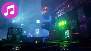 Rainy CyberSerenity 🎵 10 HOURS Ambient Sci-Fi MUSIC in a Cyberpunk City