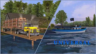 🚛Edersberg to Rosenheim || Logs Cargo || Universal Truck Simulator || HD Gameplay