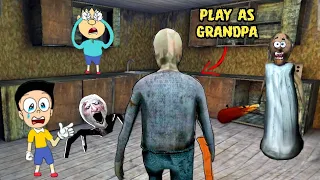 Playing As GRANDPA !! GRANNY New update Full Gameplay | Dk Dost | Shiva And Kanzo Gameplay