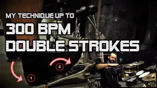 Double Stroke Technique up to 300 BPM on Bass Drum