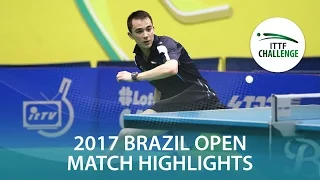 2017 Brazil Open Highlights: Hugo Calderano vs Gustavo Tsuboi (1/2)