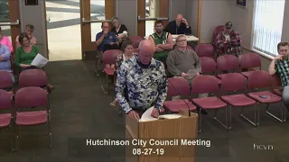 Hutchinson City Council Meeting August 27th, 2019