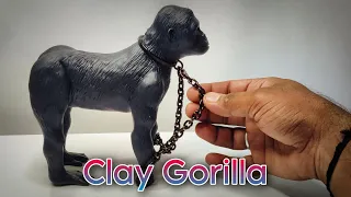 How to make gorilla sculpture 🦍 with clay