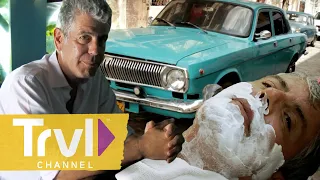 Cool Cars, an Aquarium Bar, & a Close Shave | Anthony Bourdain: No Reservations | Travel Channel