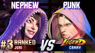 SF6 ▰ NEPHEW (#3 Ranked Juri) vs PUNK (Cammy) ▰ High Level Gameplay