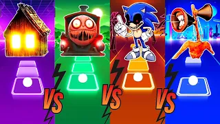 Spider House Head 🆚 Choo Choo Charles 🆚 Sonic 🆚 Siren Head ⚡ Tiles Hop EDM Rush