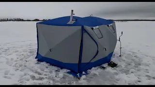 Зимняя рыбалка с ночевкой В ПАЛАТКЕ мир-2023 С ПЕЧКОЙ! Ночую один в палатке на льду. #зимняярыбалка