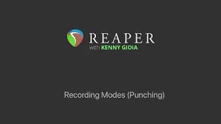 Recording Modes (Punching) in REAPER