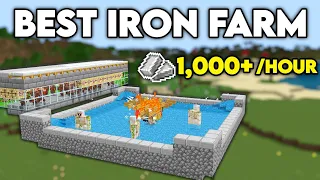 Best Iron Farm with Better Rates - 1.20 Minecraft Bedrock & PE