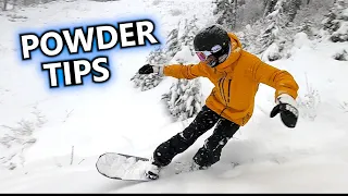 Tips for Snowboarding in Powder