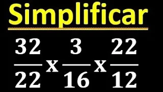 Multiplicacion de 3 fracciones , simplificacion . producto de tres fracciones , ejemplo 4