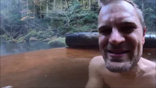 A natural Japanese hot spring - naked in nature