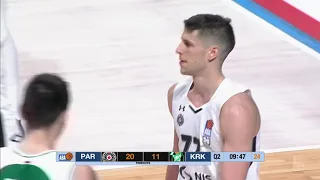 Young gun Jakov Stipaničev with a delivery! (Partizan NIS - Krka, 12.1.2018)