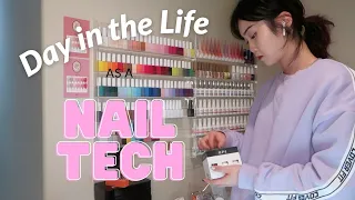 A Day in the Life as a 22 y/o Nail Tech | Unboxing NEW Products, Organizing