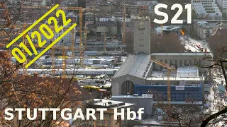 S21 Stuttgart Hauptbahnhof * Januar 2022 Baustelle von oben * construction site from above 01/2022