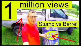 How to remove a tree stump. No drilling!  Amazing video!!!!