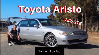 Toyota Aristo Twin Turbo 2JZ Review! The car that birthed the Supra engine!