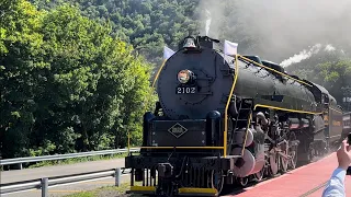 Reading and Northern T1  #2102 pulling into Jim Thorpe