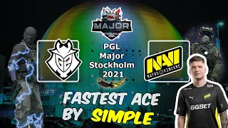 Fastest ACE by S1mple on Nuke, G2 vs NAVI, PGL Major Stockholm 2021