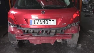 Ремонт Peugeot 207, задний  правый удар с заменой балки