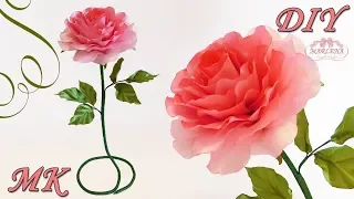 🌹 РОЗЫ ИЗ ЛЕНТ. Интерьерная роза своими руками 👐 МК/DIY