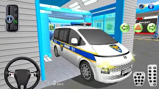 New Police Van Hyundai Staria Car Wash - 3D Driving Class - Car Game Android Gameplay