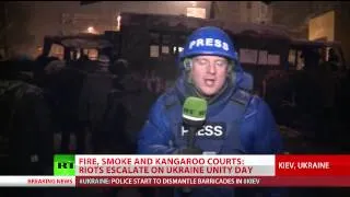Frontline Fire: Violence intensifies as cops dismantle barricades in Kiev