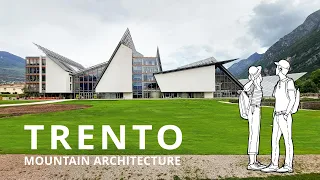 4K Trento 🇮🇹 : Mountain Architecture Walk (GPX pathway in description)